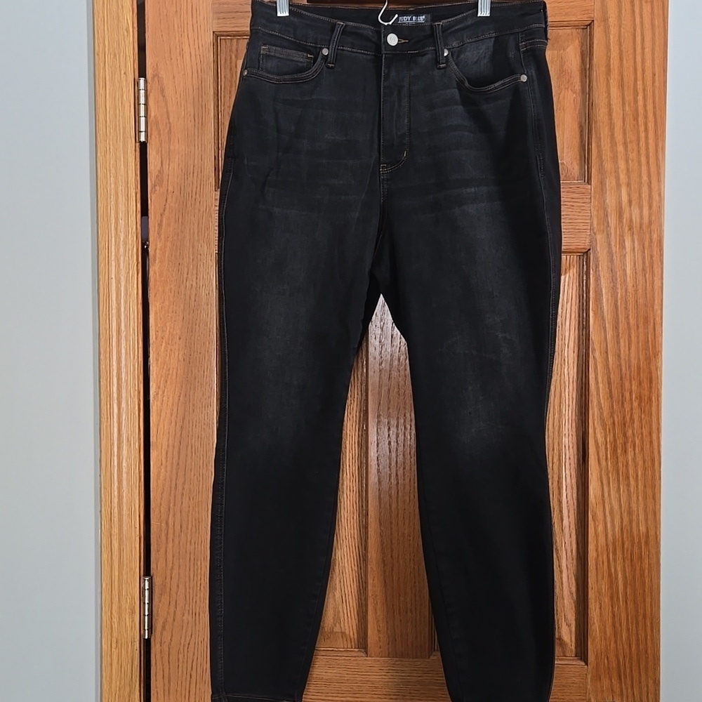 Judy Blue Womens 14W Black Stretchy Skinny Fit Denim Pants